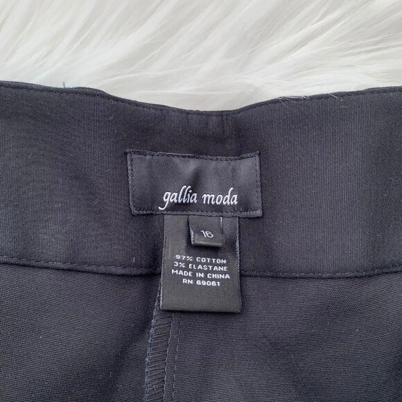 NWT Gallia Moda - Black cotton cropped pants, sz 16 - Picture 6 of 6
